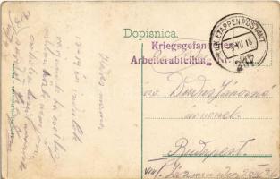 1918 Dubrovnik, Ragusa; Luka / Hafen / port + "Kriegsgefangenen-Arbeiterabteilung Nr. 206"...