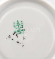 Hollóházi retró hatszemélyes mokkás készlet (kanna, cukortartó, tejszínes kiöntő, 6+1 db csésze, 6 d...