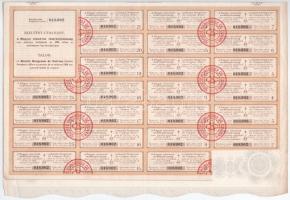 Budapest 1909. "Magyar Rézművek Részvénytársaság" részvénye magyar és francia nyelven, 100...