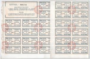 Budapest 1909. "Magyar Rézművek Részvénytársaság" kölcsönkötvénye magyar és francia nyelve...