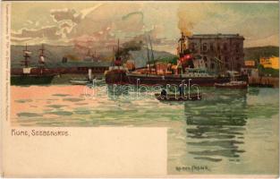 Fiume, Rijeka; Seebehörde / Maritime Administration. Kuenstlerpostkarte No. 1134. von Ottmar Zieher litho s: Raoul Frank