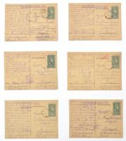 1940 201/7. Tábori Vegyes Munkás Század (Tábori Zsidó Munkás Század) levelezőlapok, 6 db, munkaszolgálatos által hazaküldött lapok a mindennapi élet beszámolóival, családról való érdeklődéssel