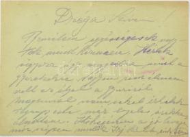 1940 M. Kir. 207/3. KLGS Munkásszázad zsidó munkaszolgálatos által hazaküldött levelezőlapok, 9 db, ...