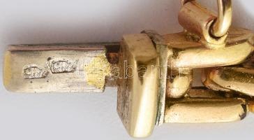 Arany (Au/14K) nyaklánc, jelzett, h: 43 cm, nettó: 21,07g / 14 ct gold necklace, hallmarked