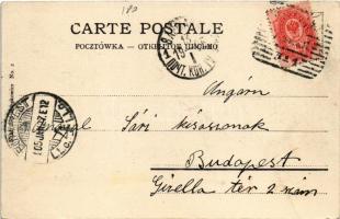 1905 Warszawa, Varsovie, Warschau, Warsaw; Krakowskie Przedmiescie, Syrena / street, horse-drawn tra...