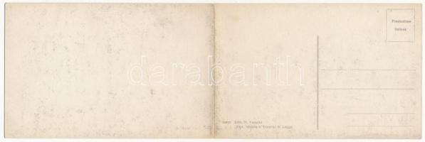 Borgo a Mozzano (Lucca). 2-tiled folding panoramacard