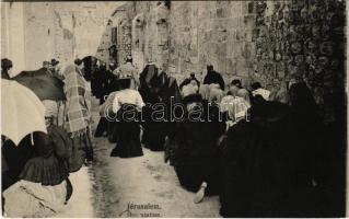 1938 Jerusalem, IIme station / Imádkozó zsidó hívők. Judaika / Jewish people praying. Judaica (EK)