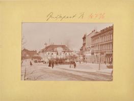 1904 Budapest, Széna tér, fotó Brück&Sohn, paszpartuban, 11,5×15,5 cm