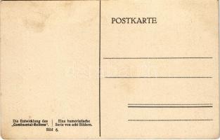 Die Reifen-Prüfmaschine. Die Entwicklung des Continental-Reifens Bild 6. / Humorous serie of the dev...