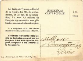 Szabadka, Subotica; Városháza. Kiadja a Délvidéki Egyetemi és Főiskolai Hallgatók Egyesülete / Hunga...