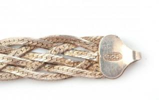 Ezüst (Ag) karlánc , jelzett, nettó: 9,9 g 17,5 cm