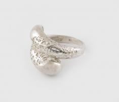 Ezüst (Ag) design gyűrű , jelzett, nettó: 5g m:61