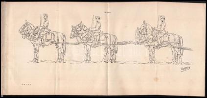 Lovaglás, hajtás és málhásállatvezetés. (L. H. M.) A m. kir. honvédelmi minisztérium kiaddványa. Bp....