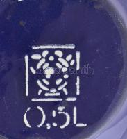 0,5 literes zománc kanna, kopásokkal, m: 12 cm