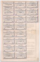 Budapest 1884. "Magyar-Franczia Biztosító Részvény-Társaság" részvénye 200Ft-ról szárazpec...