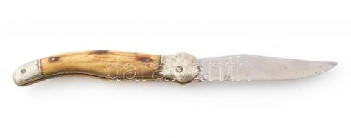 Fejes görbe bicska, csont nyéllel, h: 20 cm