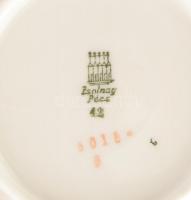 3 db Zsolnay kék-fehér kávés csésze és alj. Jelzett, hibátlan