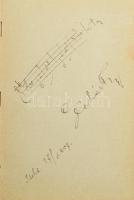 Lehár Ferenc, Pálházy Gyula fényképész-operatőrnek dedikált fotója, 18×24 cm + Lehár Ferenc képeslap...