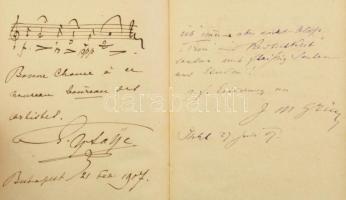 Lehár Ferenc, Pálházy Gyula fényképész-operatőrnek dedikált fotója, 18×24 cm + Lehár Ferenc képeslap...