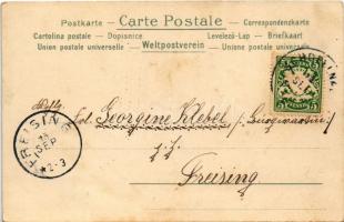 Children art postcard. Decorated litho (EK)