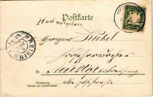 1900 Children art postcard. Floral, litho (EK)