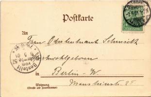 1901 Children art postcard. Kunstanstalt Wezel & Naumann Serie 169. Floral, litho (EK)