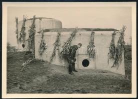 II. világháborús katonai bunker, fotó, 6×9 cm