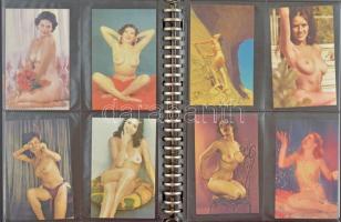 Kb. 132 db MODERN motívum képeslap albumban: erotikus meztelen Pin-up lányok / Cca. 132 modern motive postcards in an album: erotic nude Pin-up girls