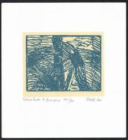 Butak András (1948-2021): Kölcsönhatás A. Nyomat, papír, jelzett, számozott (VI/XXV), 12x15 cm