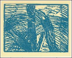 Butak András (1948-2021): Kölcsönhatás A. Nyomat, papír, jelzett, számozott (VI/XXV), 12x15 cm