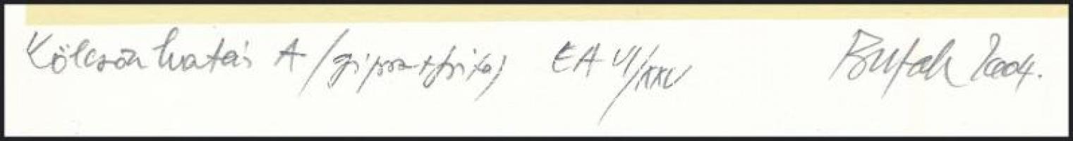 Butak András (1948-2021): Kölcsönhatás A. Nyomat, papír, jelzett, számozott (VI/XXV), 12x15 cm