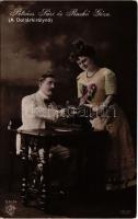 1908 Petráss Sári és Raskó Géza (A Dollárkirálynő) Strelisky felvétele (EK)