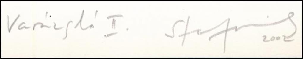 Stefanovits Péter (1947- ): Varázsló II. Vegyes technika, papír, jelzett, 20x22,5 cm