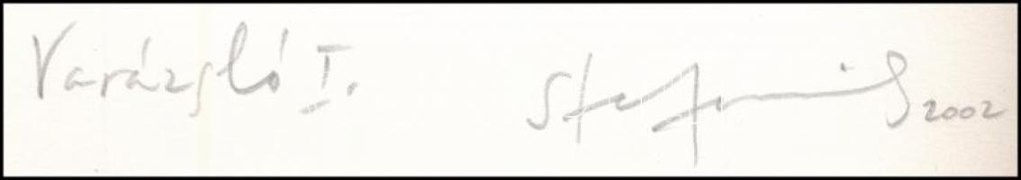 Stefanovits Péter (1947- ): Varázsló I. Vegyes technika, papír, jelzett, 20x22,5 cm