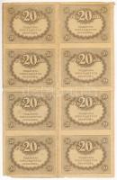 Orosz Birodalom 1917. 20R 8db-os ívben T:III anyaghiány a sarkoknál
Russian Empire 1917. 20 Rubles ...