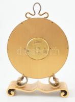 Imhof réz asztali óra, mechanikus szerkezettel, működik, m: 25 cm