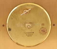 Imhof réz asztali óra, mechanikus szerkezettel, működik, m: 25 cm