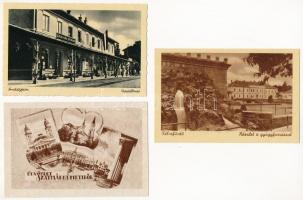 10 db RÉGI Weinstock partiumi erdélyi város képeslap: Szatmárnémeti, Érmihályfalva, Félix- és Püspökfürdő / 10 pre-1945 Transylvanian town-view postcards