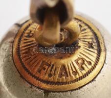 Ezüst (Ag) óralánc, zománcos ornamentikával, jelzett, h: 33 cm, nettó: 38g