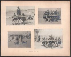 1923-1927 Siófoki strandolók, életképek, 26 db különböző méretű fotó 7 db albumlapon