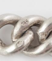 Ezüst (Ag) óralánc, jelzett, h: 33 cm, nettó: 102g