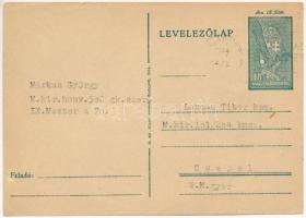 1944 Márkus György levele Landau Tibor zsidó KMSZ-nak (közérdekű munkaszolgálatos) M. kir. 101/204. zlj. Csepel W. M. / WWII Letter to a Jewish labor serviceman. Judaica (EK)
