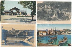 57 db főleg RÉGI külföldi város képeslap vegyes minőségben / 57 mostly pre-1945 European and other foreign town-view postcards in mixed quality
