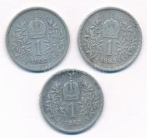 Ausztria 1893. 1K Ag "Ferenc József" (3x) T:3
Austria 1893. 1 Corona Ag "Franz Josep...