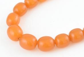 Mű borostyán nyaklánc 64 cm