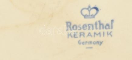 Rosenthal retro kerámia tál. Kézzel festett, jelzett, hibátlan 20x11 cm