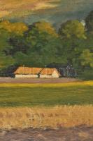 Ibos (?) Károly jelzéssel, XX. sz. első fele: Diósgyőri várrom. Olaj, vászon. Dekoratív, sérült fake...