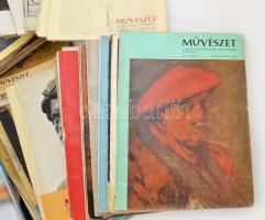 1960-1979 Művészet folyóirat 84 száma, benne 4 teljes évfolyammal (1961,1962, 1963, 1964), néhány du...