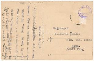 Szank, Községháza, Református templom, Hangya Fogyasztási Szövetkezet üzlete és saját kiadása (Rb)