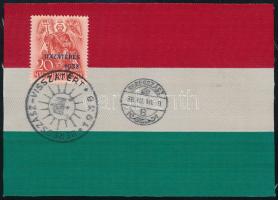 1938 Nemzeti színű szalag bélyeggel és Beregszász visszatért pecséttel